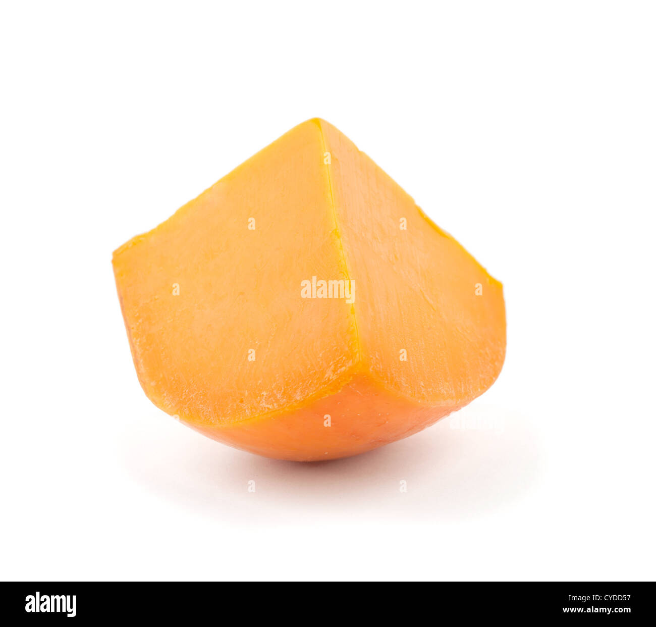 Piece of orange cheese. Isolated on white background Stock Photo Alamy