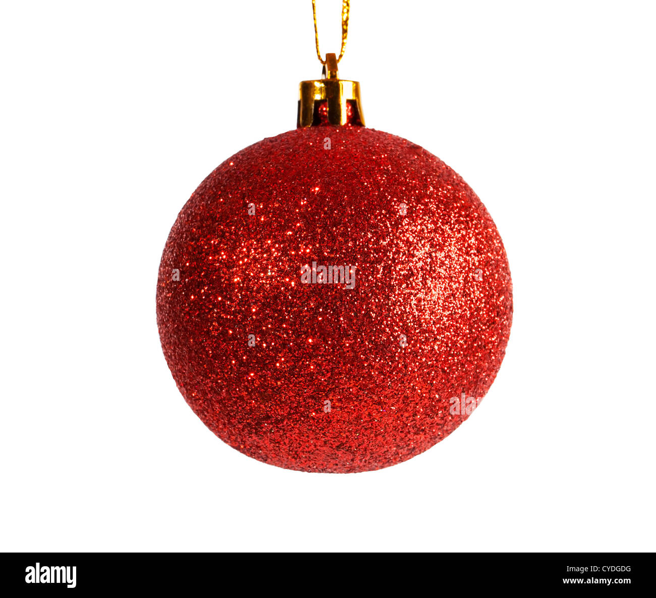 Red Christmas ball isolated on white background Stock Photo - Alamy