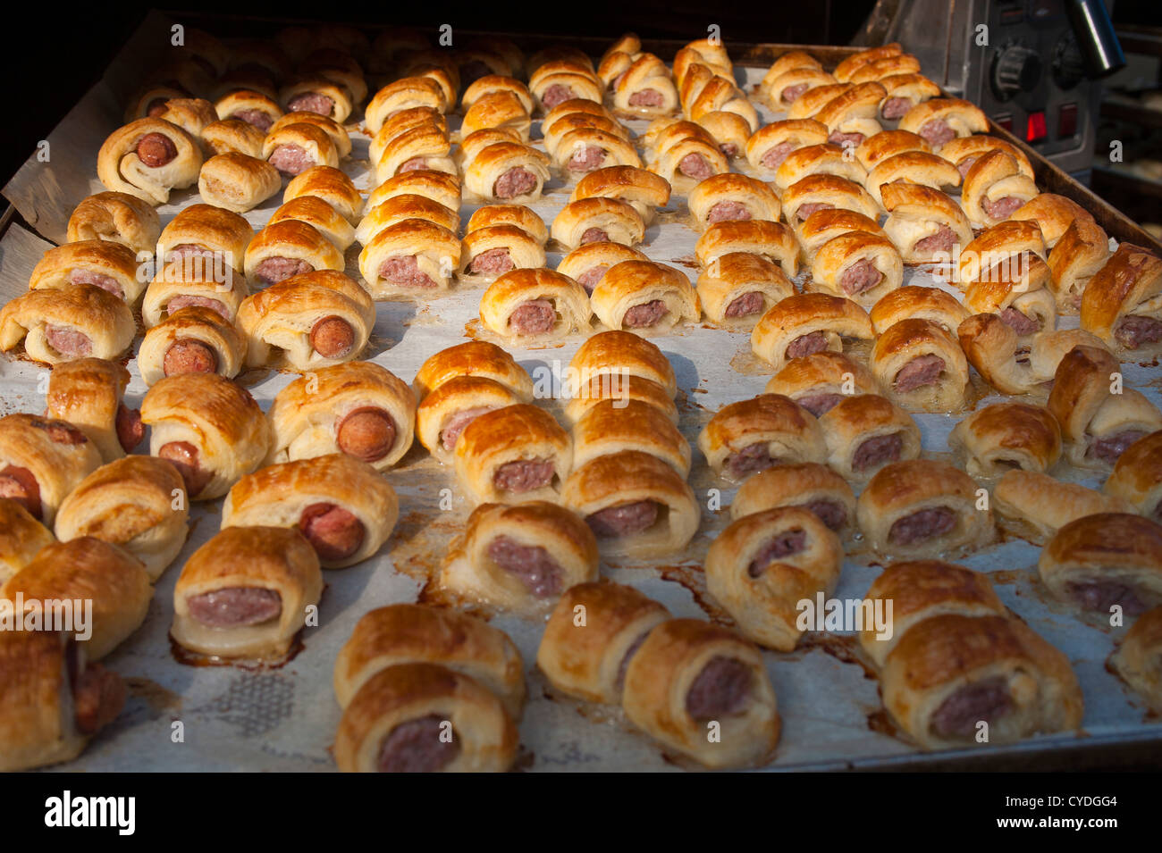 Italy Freshly baked pretzels Stock Photo