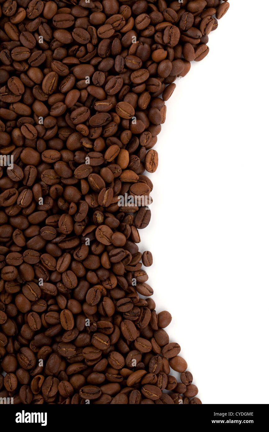 Coffee beans on white background Stock Photo - Alamy