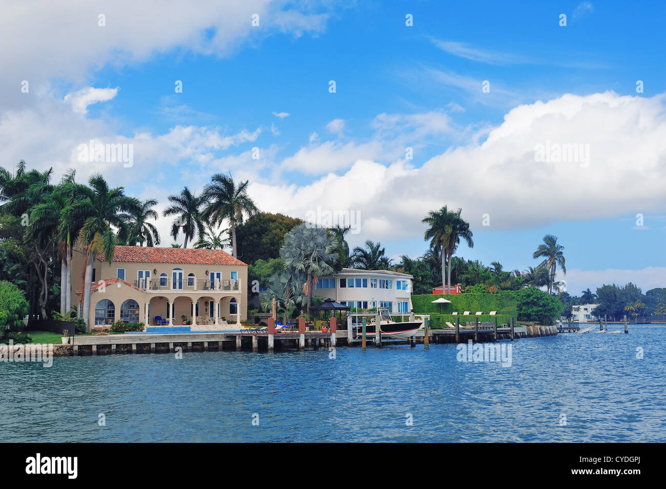 Luxury house on Hibiscus Island in downtown Miami, Florida Stock Photo