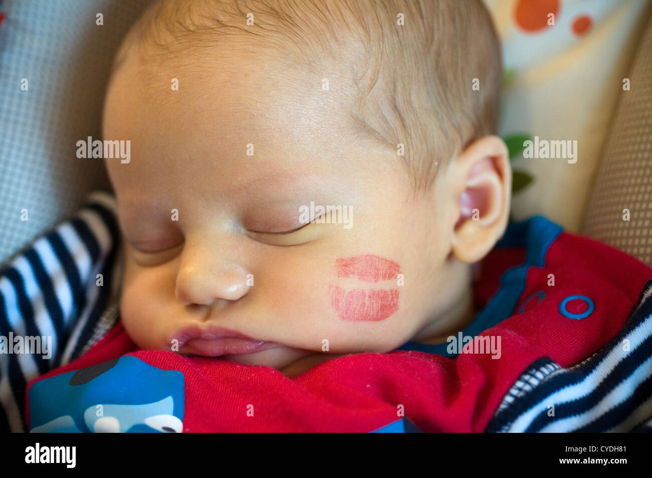 Lipstick kiss on the cheek hires stock photography and images Alamy