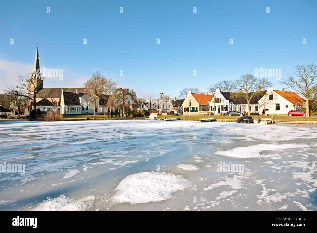 The typical dutch village Broek in Waterland in winter in the Netherlands  Stock Photo - Alamy