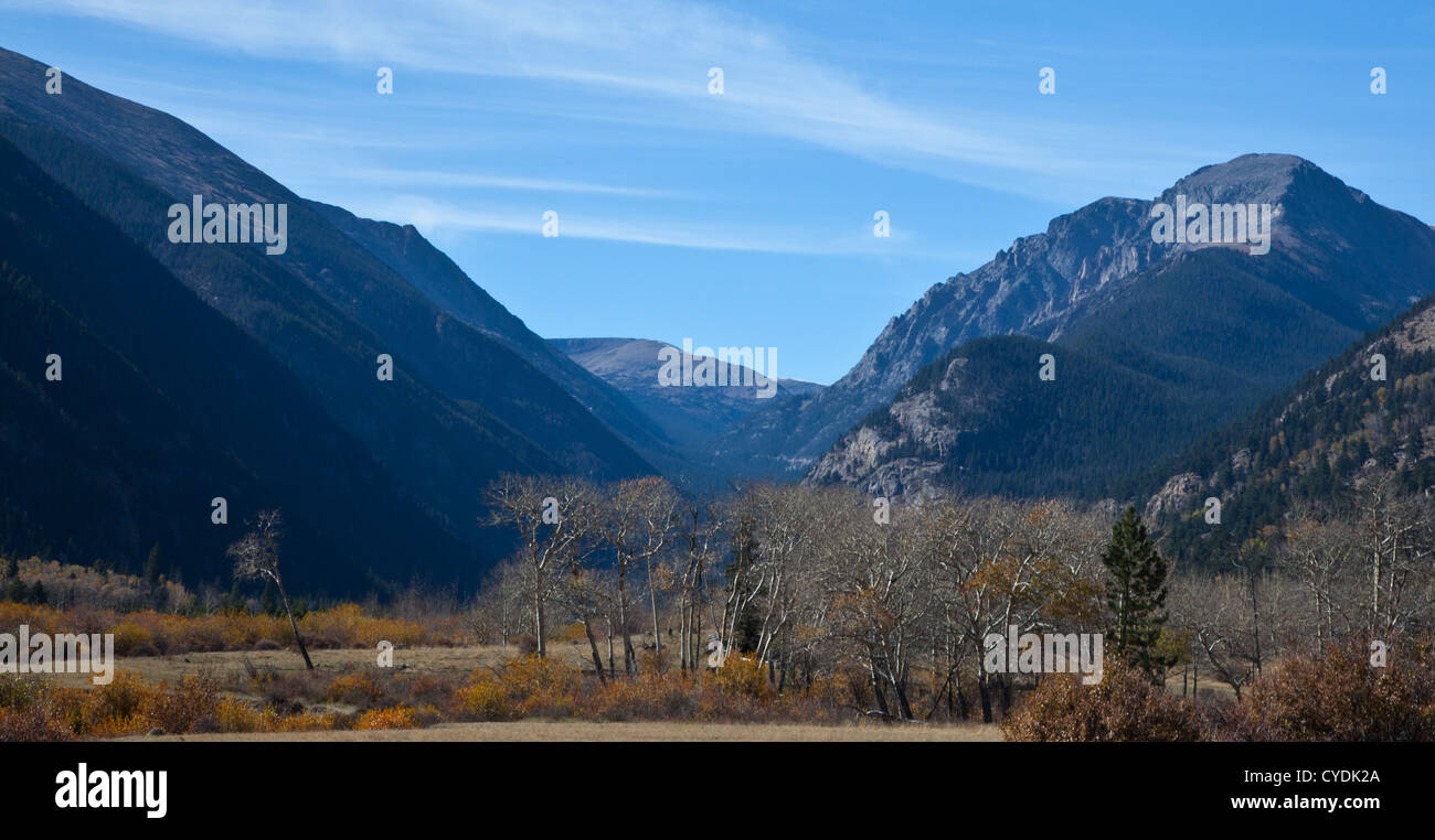 Fall colors in Rocky Mountain National Park, Colorado. Stock Photo