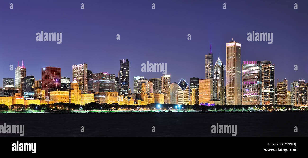 Chicago city panorama hi-res stock photography and images - Alamy