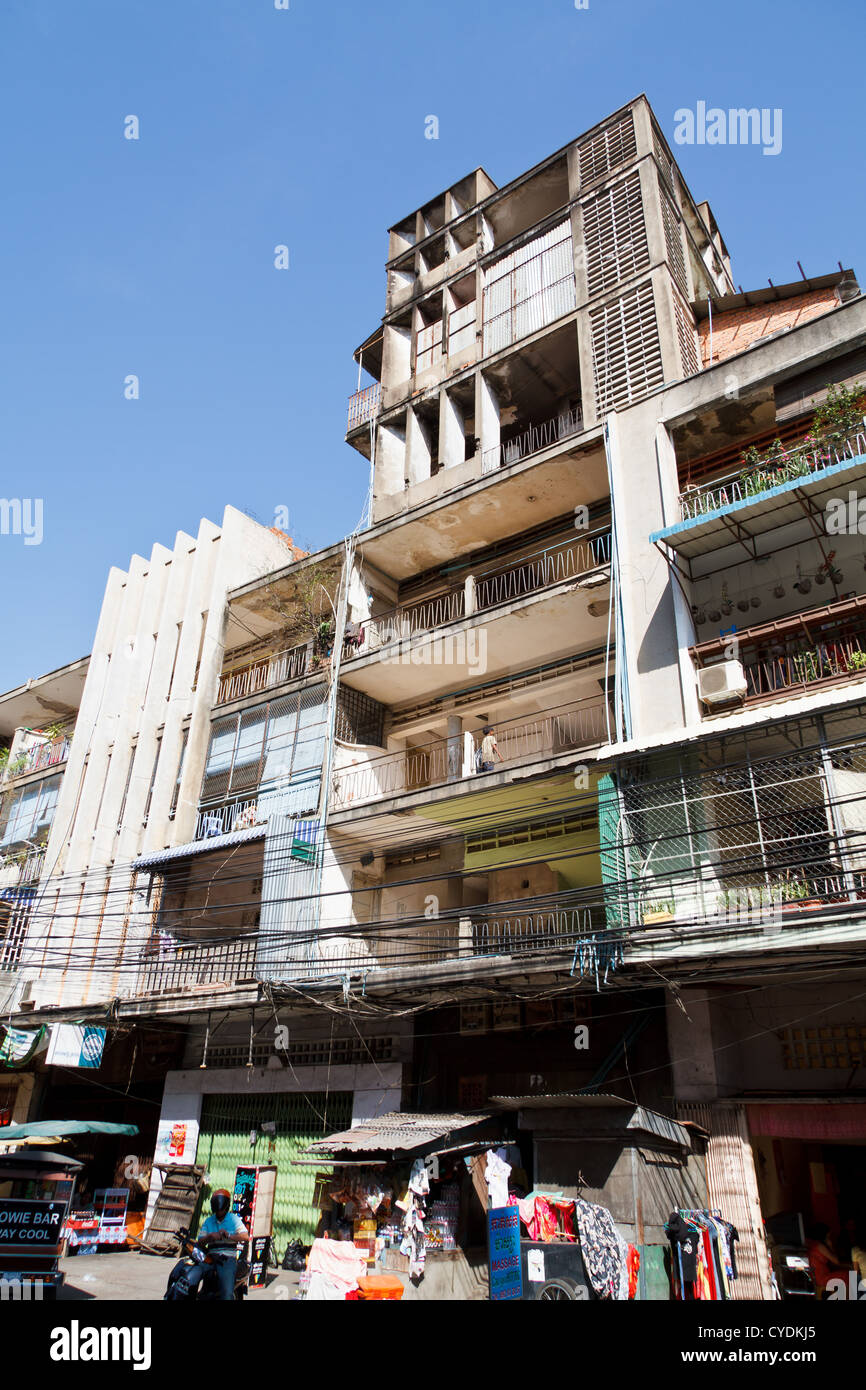 Typical Apartment Building in Phnom Penh, Cambodia Stock Photo Alamy