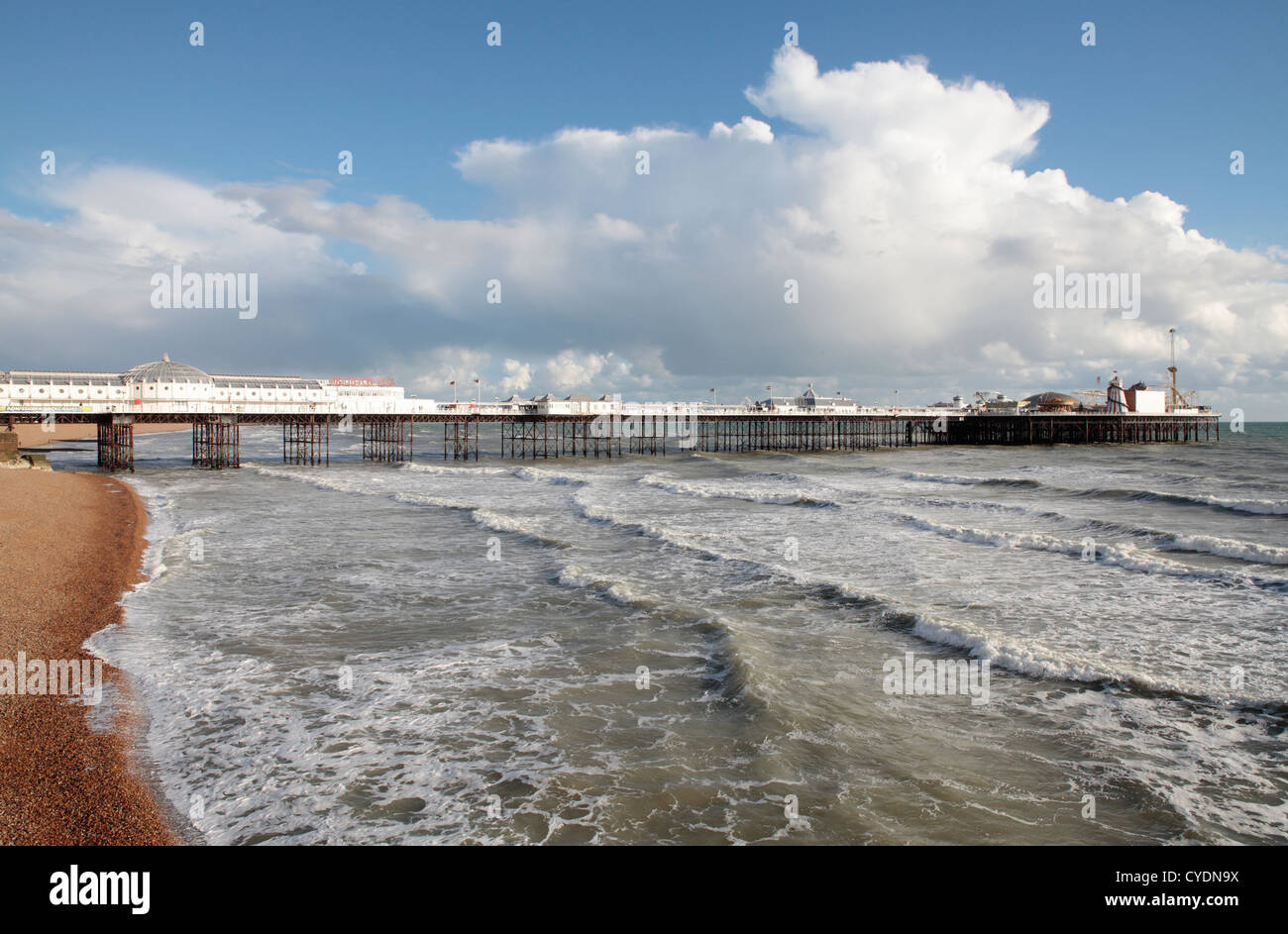 Brighton Pier Palace in the winter Stock Photo