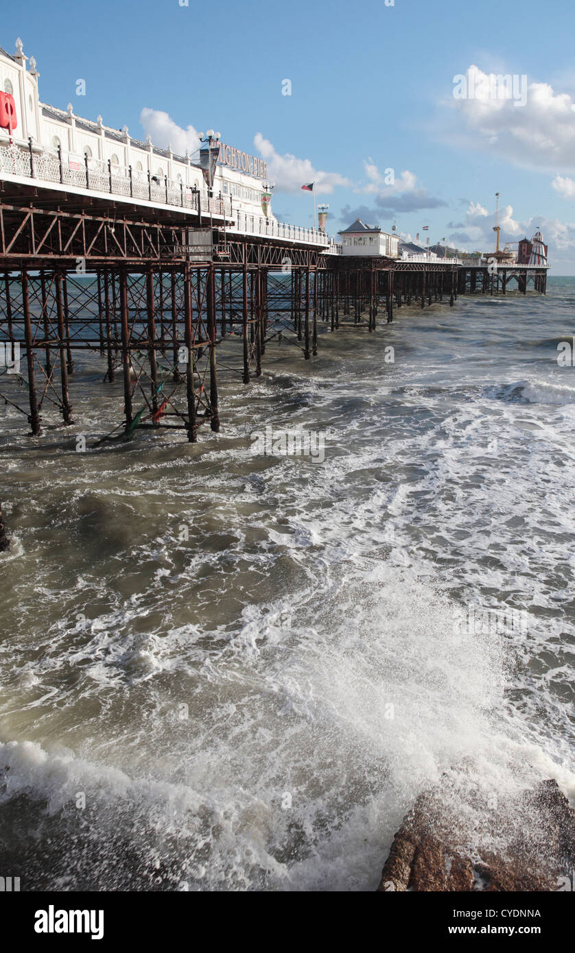 Brighton Pier in the Winter Stock Photo