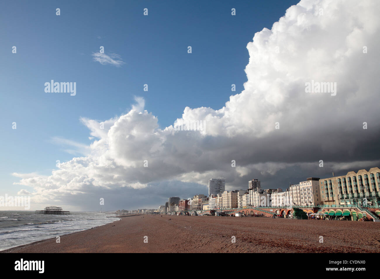Winter Storm, Brighton, England Stock Photo