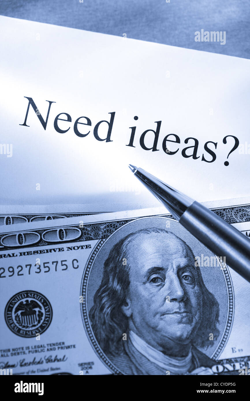 Idea conception with pen and money Stock Photo - Alamy