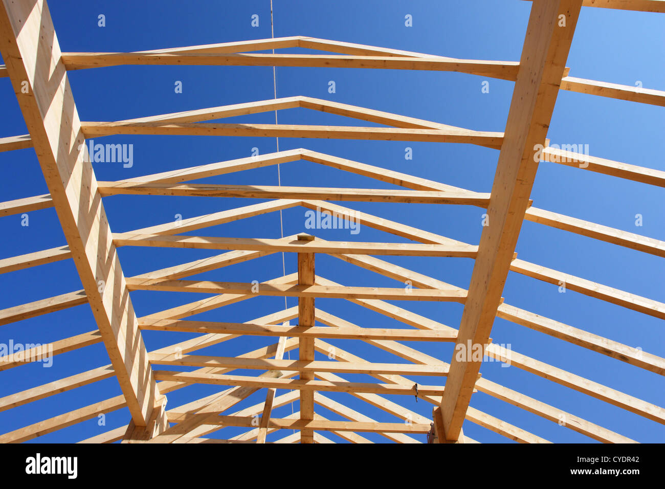 a carcass roof on a building site Stock Photo Alamy