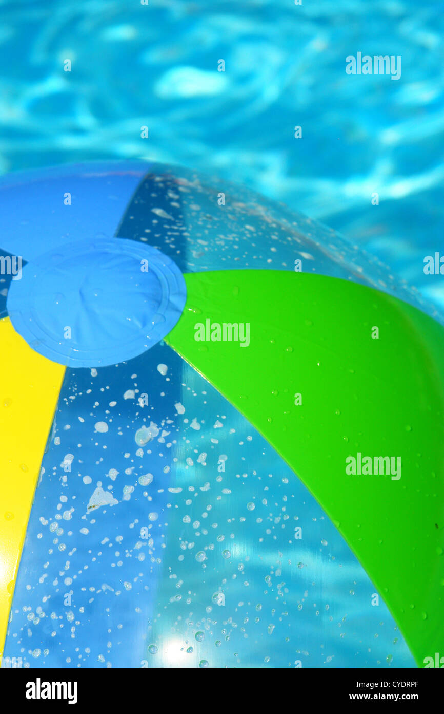 beach ball in the pool fresh water Stock Photo Alamy