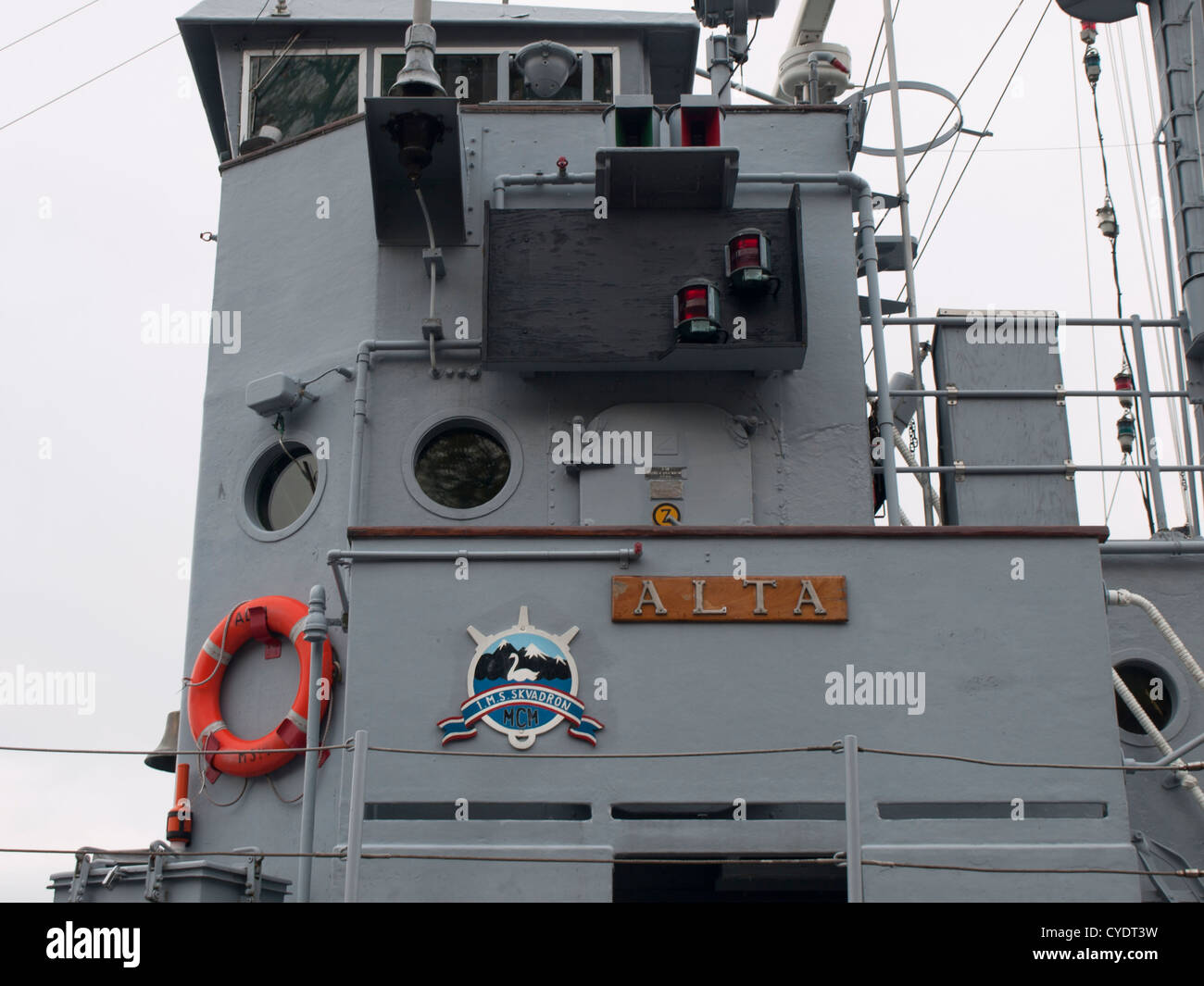 The Norwegian royal navy ship KNM Alta a minesweeper now museum ship
