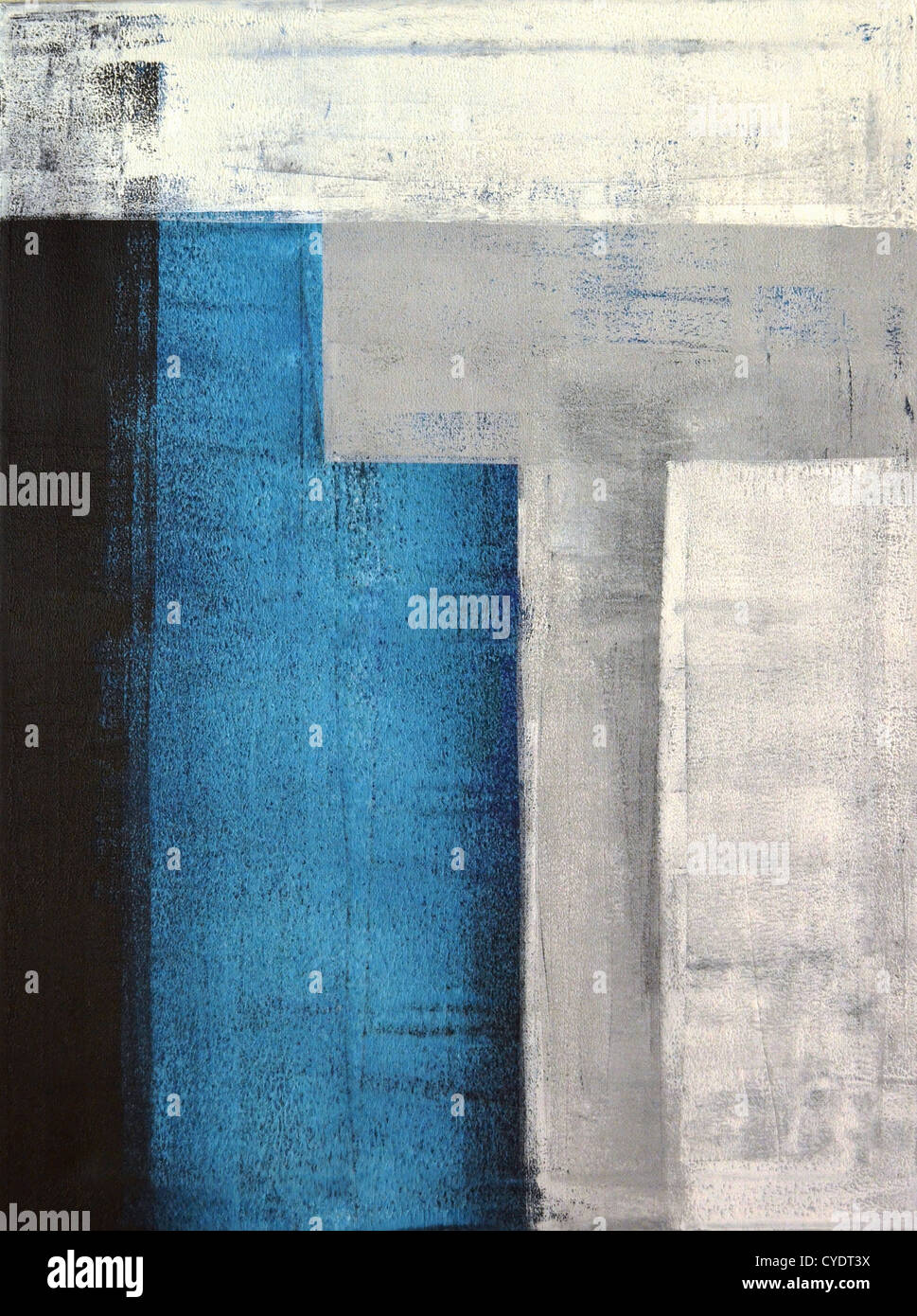 Teal and Grey Abstract Art Painting Stock Photo Alamy