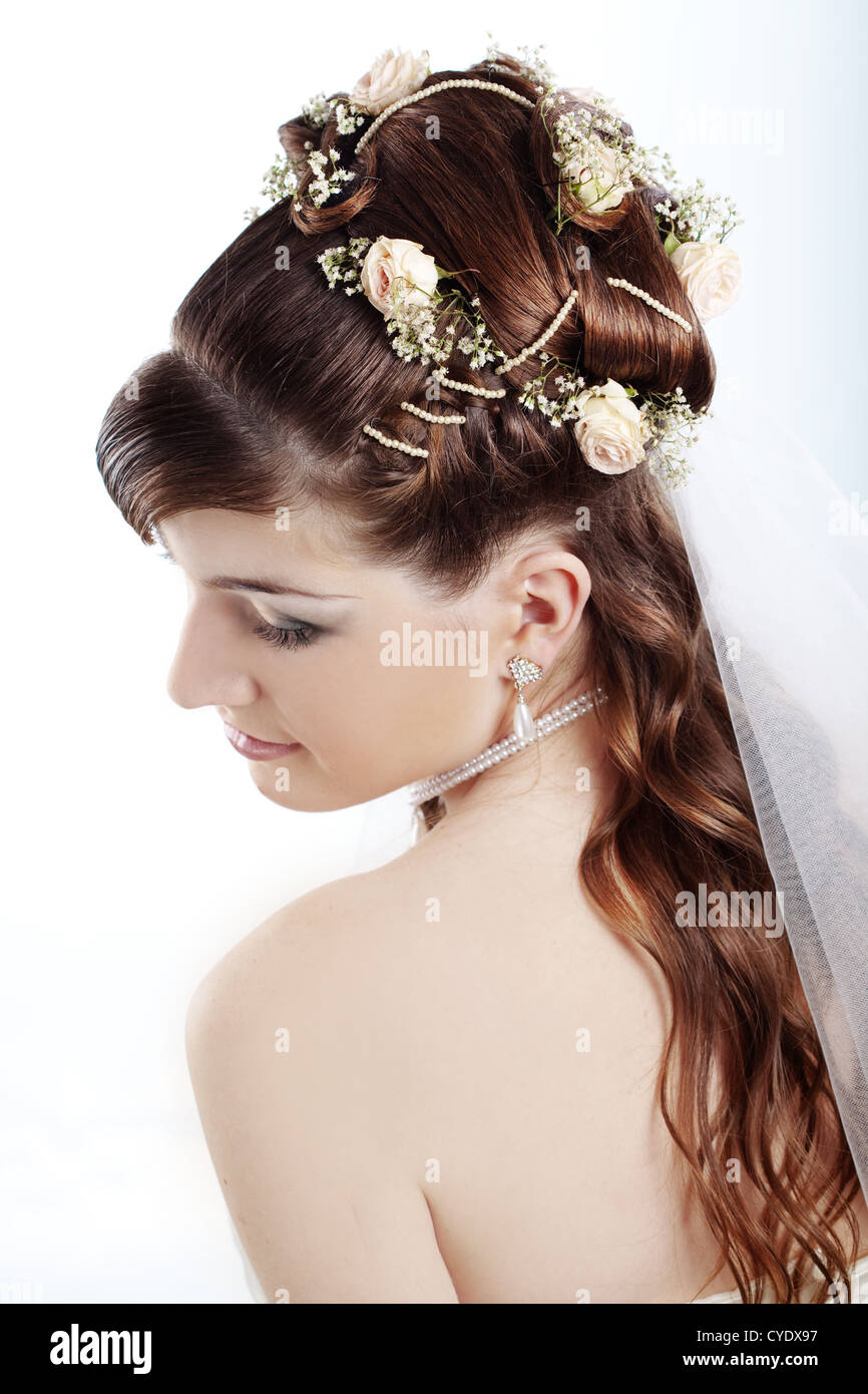 Bridal hairstyle Stock Photo