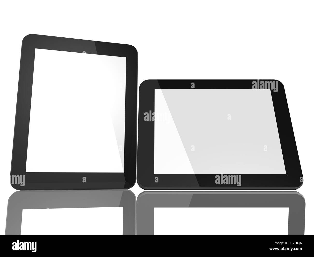 Group of Two Tablet Computers on white background Stock Photo - Alamy