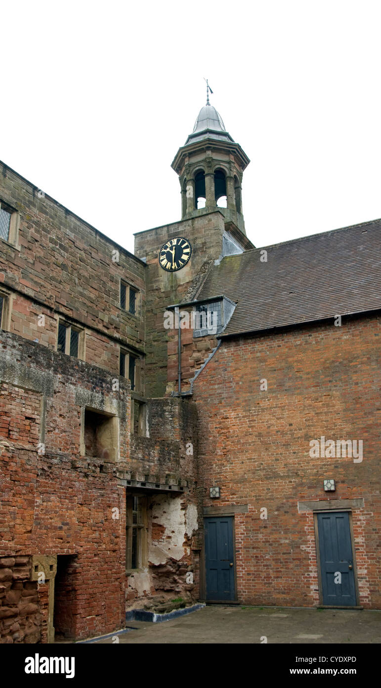 NOTTINGHAMSHIRE; RUFFORD ABBEY; NEWARK ; OLLERTON; INSIDE THE RUINED ABBEY WALLS; THE CLOCK TOWER AND CUPOLA Stock Photo