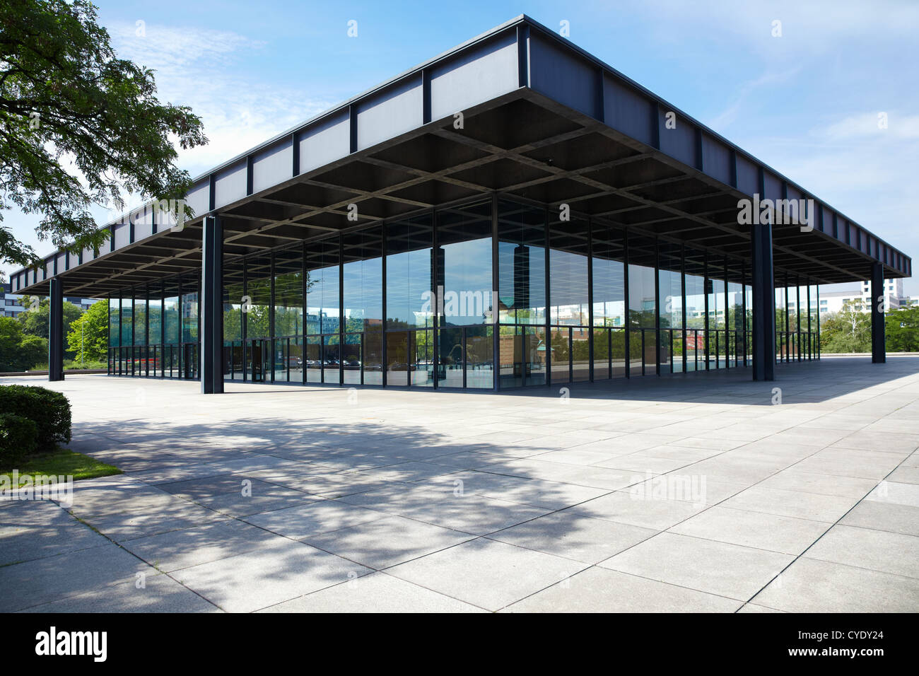 Neue Nationalgalerie,New National Gallery in Berlin designed by architect Ludwig Mies van der Rohe in 1968 Stock Photo
