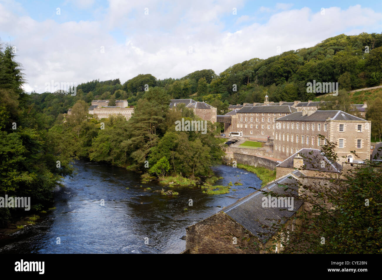 New Lanark, UNESCO World Heritage Site, Lanarkshire, Scotland Stock Photo