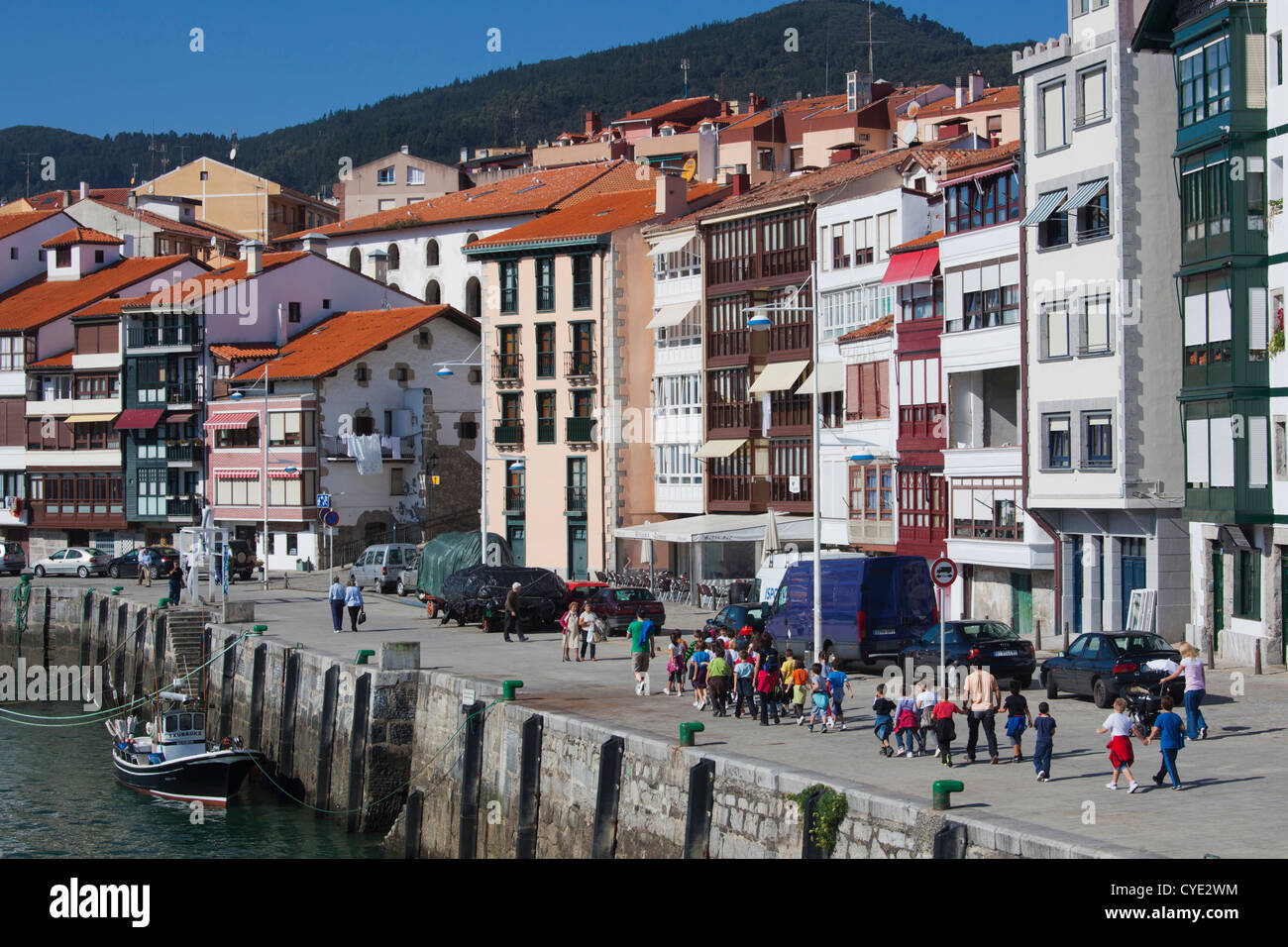 Spain, Basque Country Region, Vizcaya Province, Lekeitio, the harbor Stock Photo