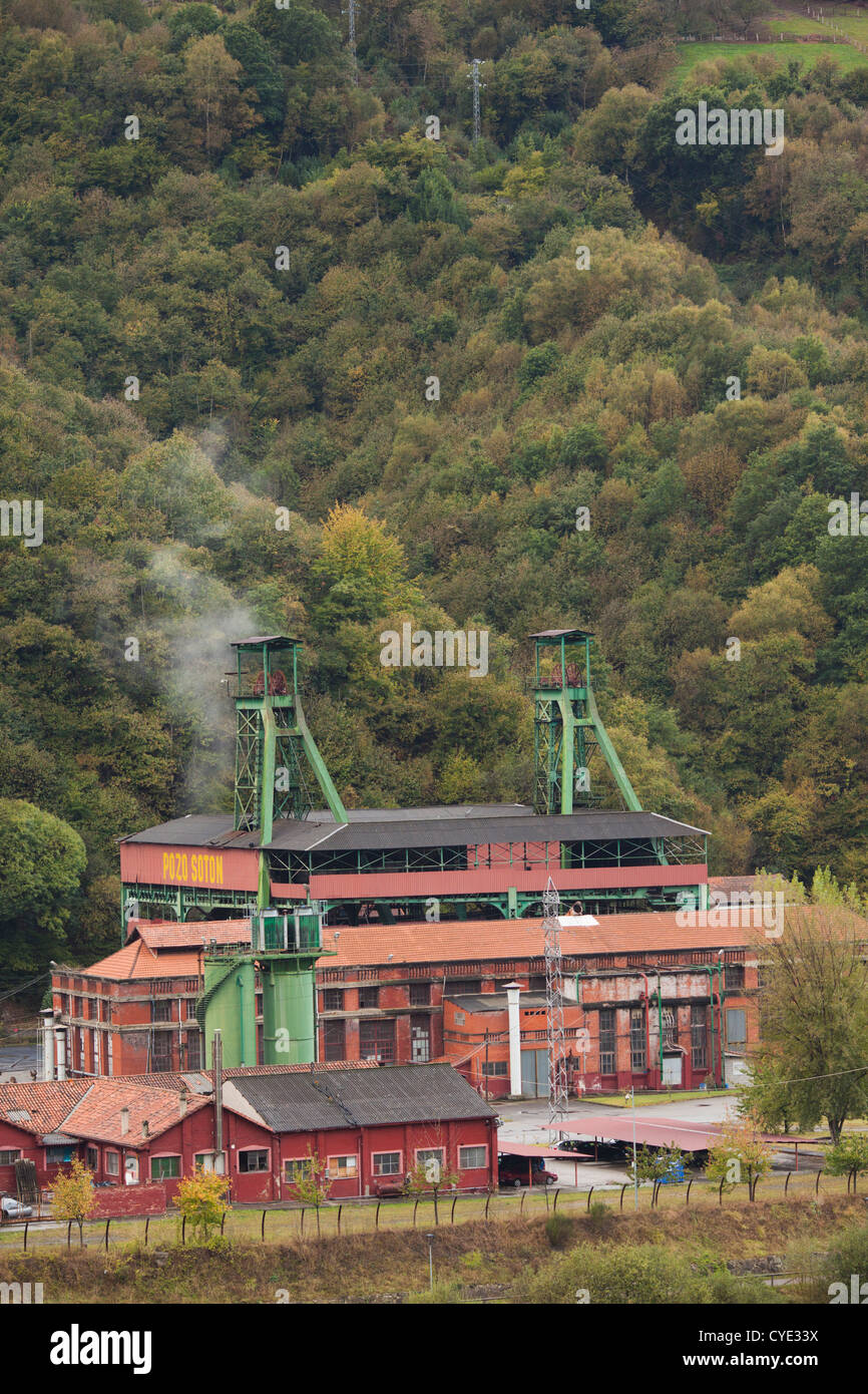 Spain, Asturias Region, Asturias Province, El Entrego, Pozo Soton mine Stock Photo