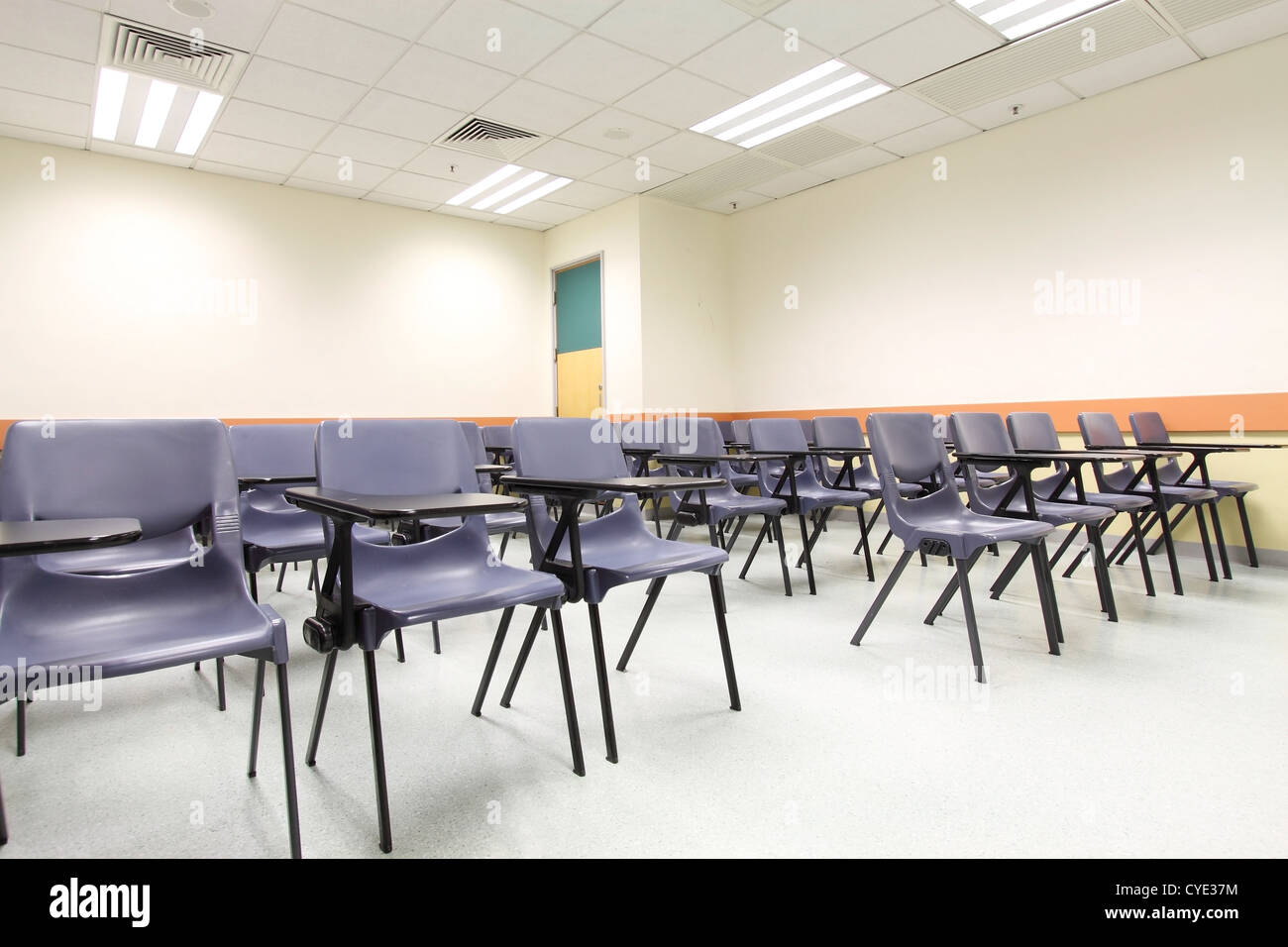 Chairs in a university classroom Stock Photo Alamy