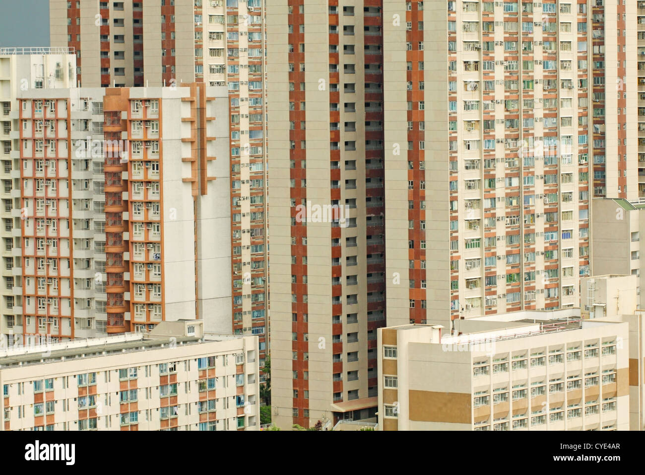 Packed Hong Kong apartment blocks Stock Photo Alamy
