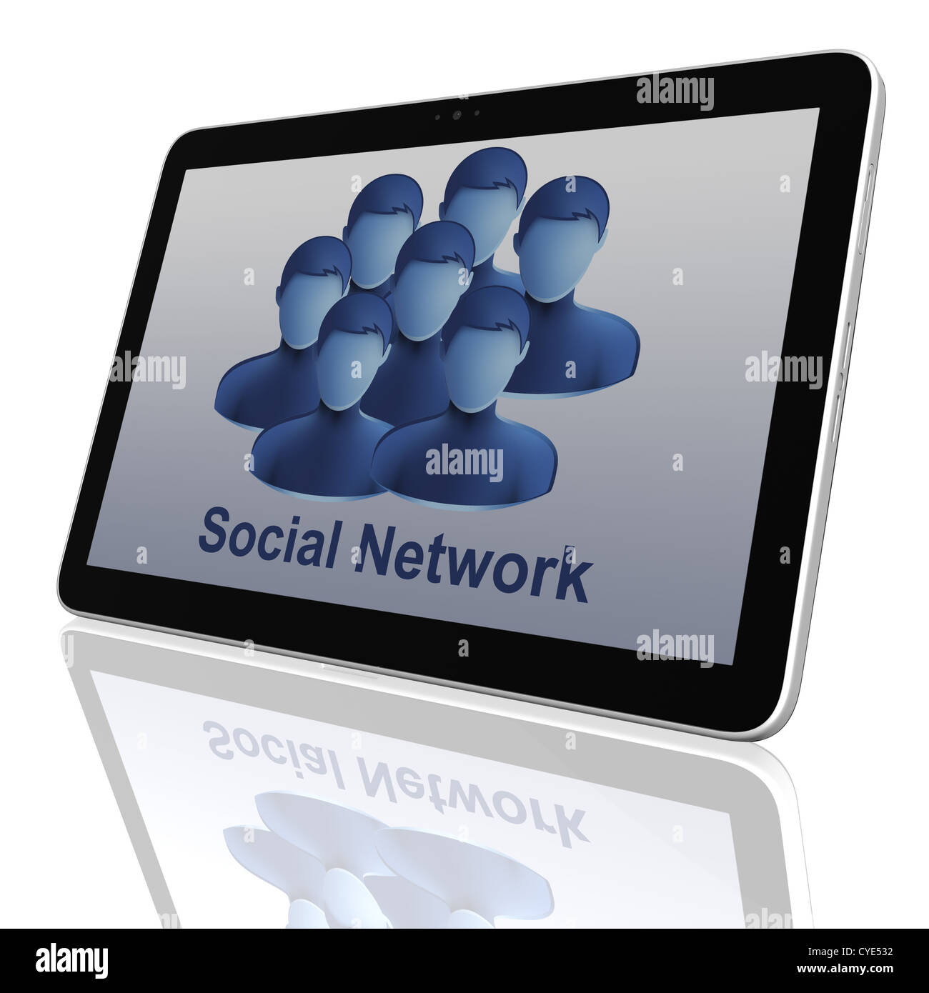 Social Network Group of Tablet Computers Stock Photo - Alamy