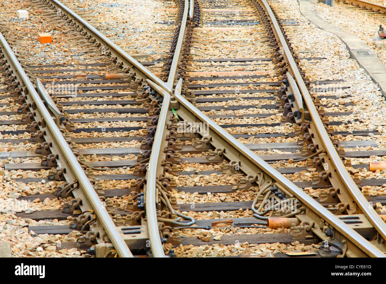 Train Line Change Rail railway change direction hi-res stock photography and images - Alamy