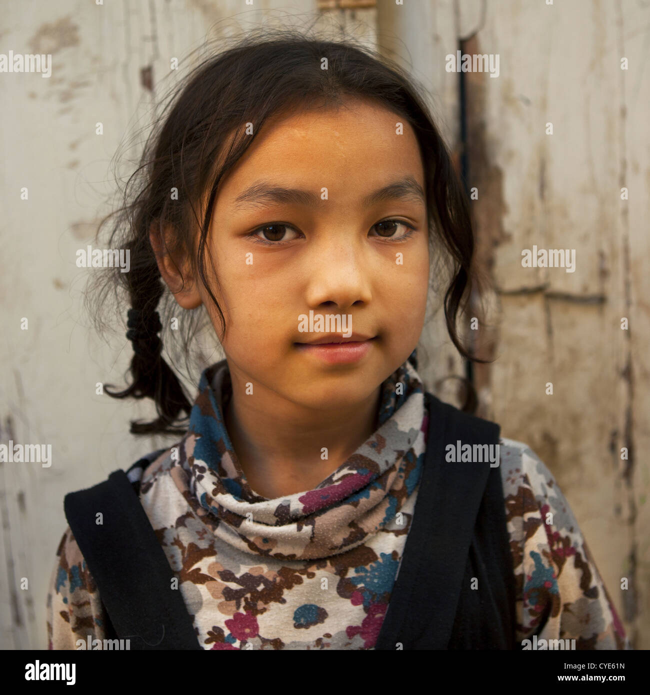 Young Uyghur Girl Old Town Kashgar Xinjiang Uyghur Autonomous Region