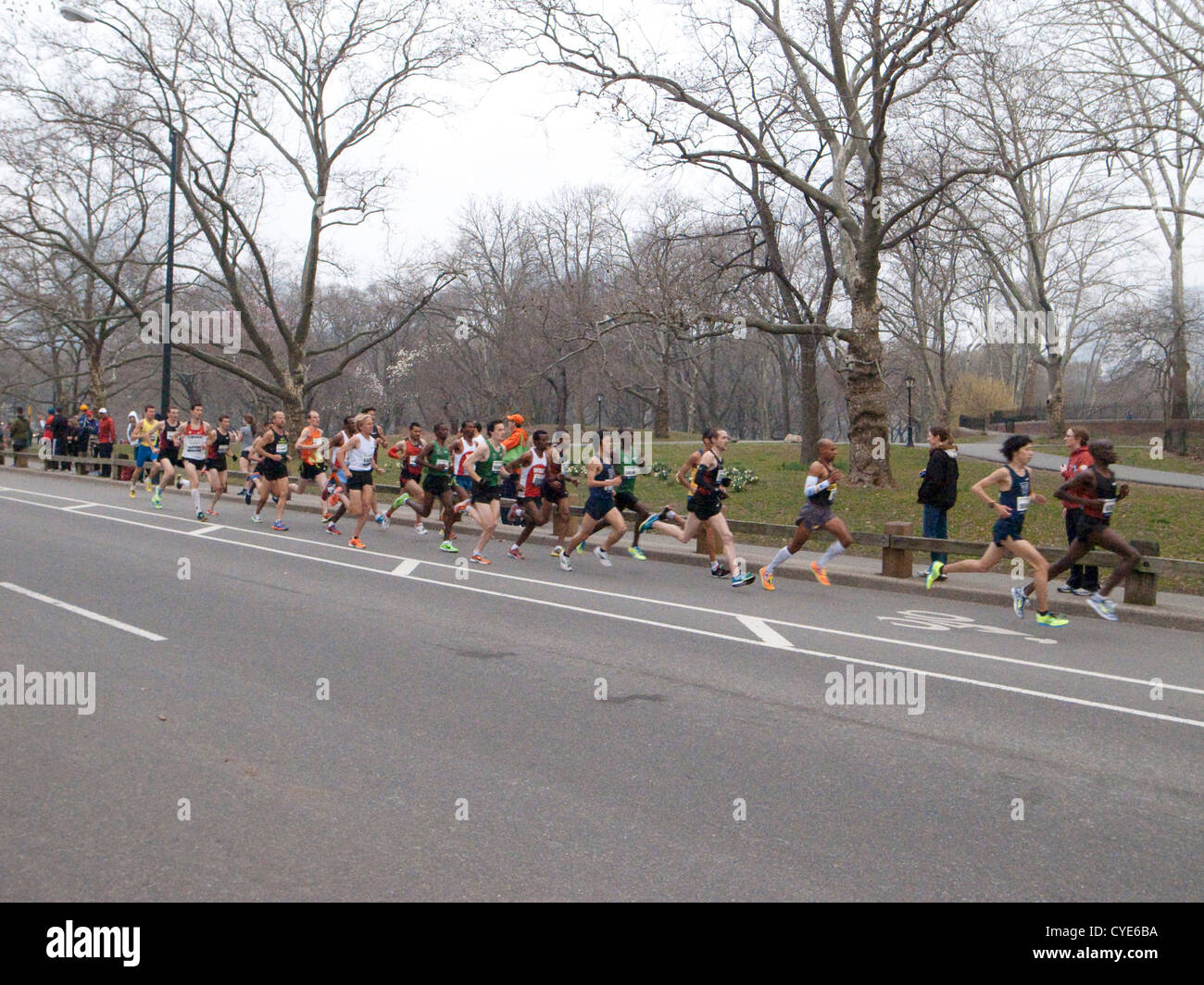 New York City 2012 Half Marathon running through Central Park in New