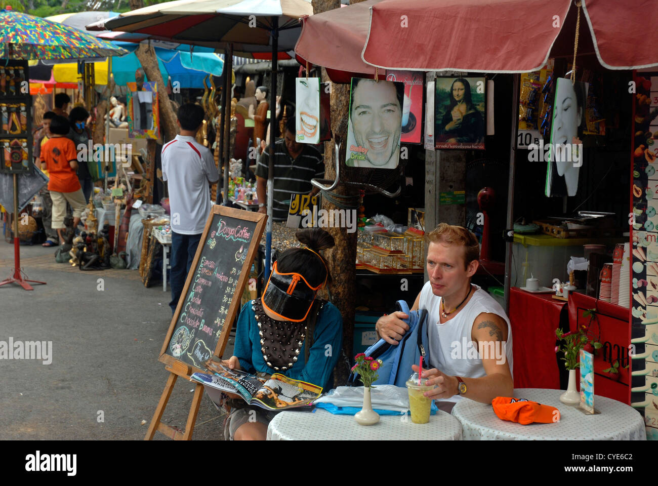 People,  Market, Chatuchak, Bangkok, Thailand, Asia Stock Photo