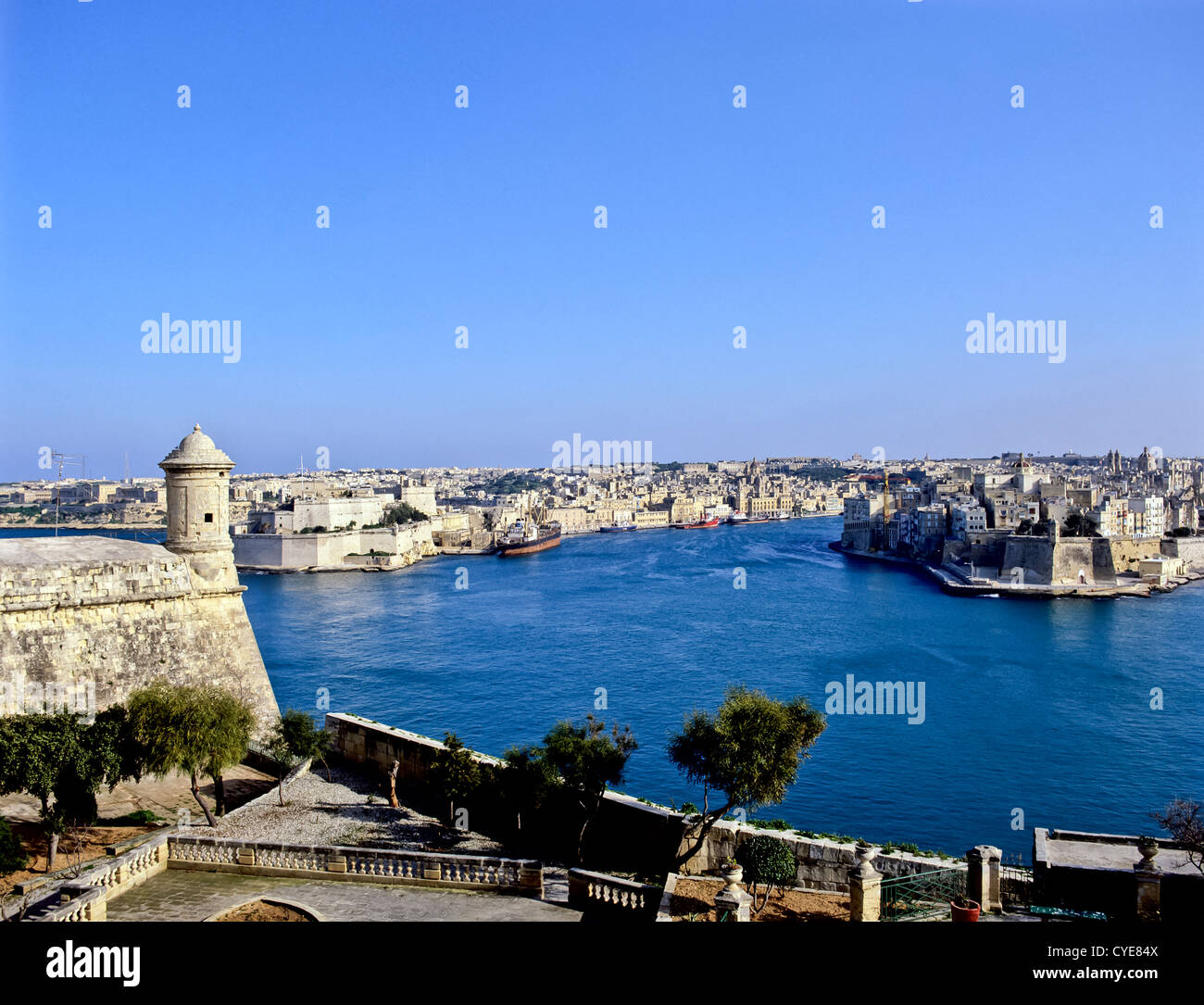 8343. Grand Harbour, Valetta, Malta Stock Photo