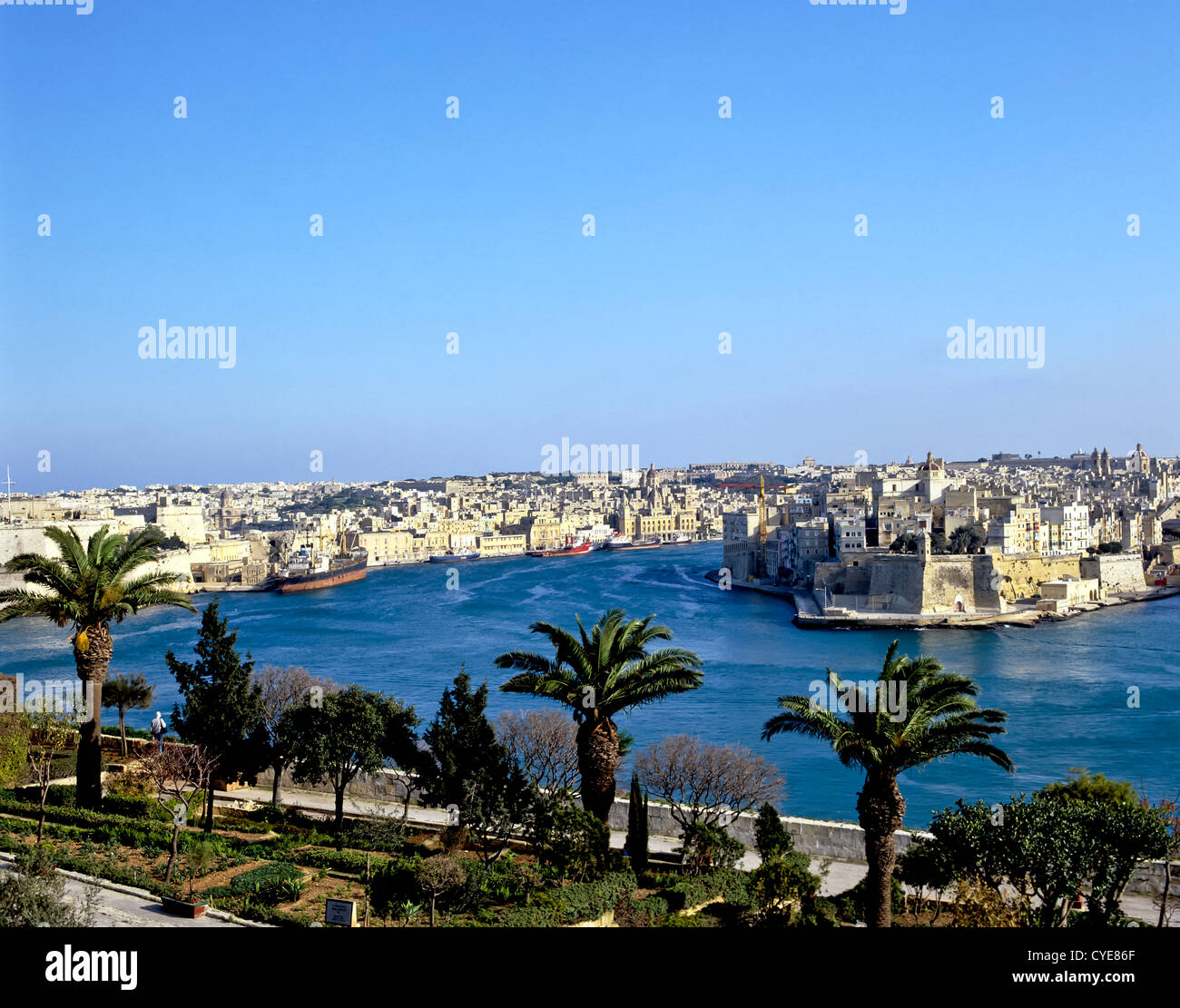 8344. Grand Harbour, Valetta, Malta Stock Photo