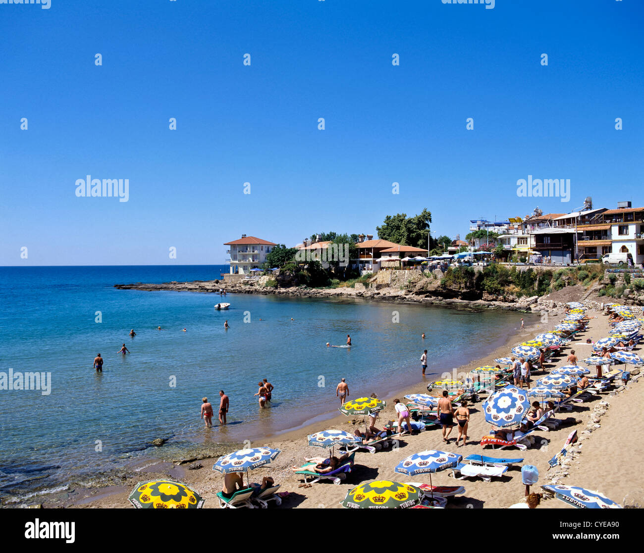 8384. Town Beach, Side, Turkey Stock Photo