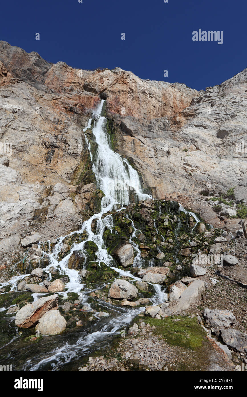 Manmade Waterfall in Gibraltar Stock Photo
