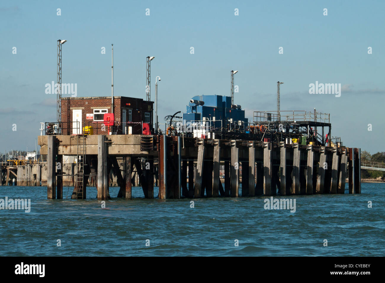 Pumping station in Portsmouth water Stock Photo