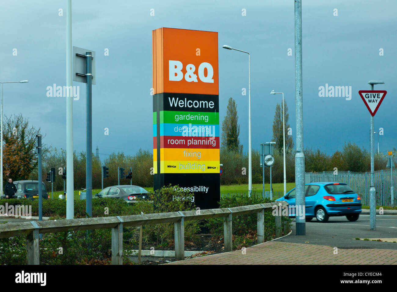 B&Q diy superstore, Corporation Rd, Newport, Wales, UK. Stock Photo