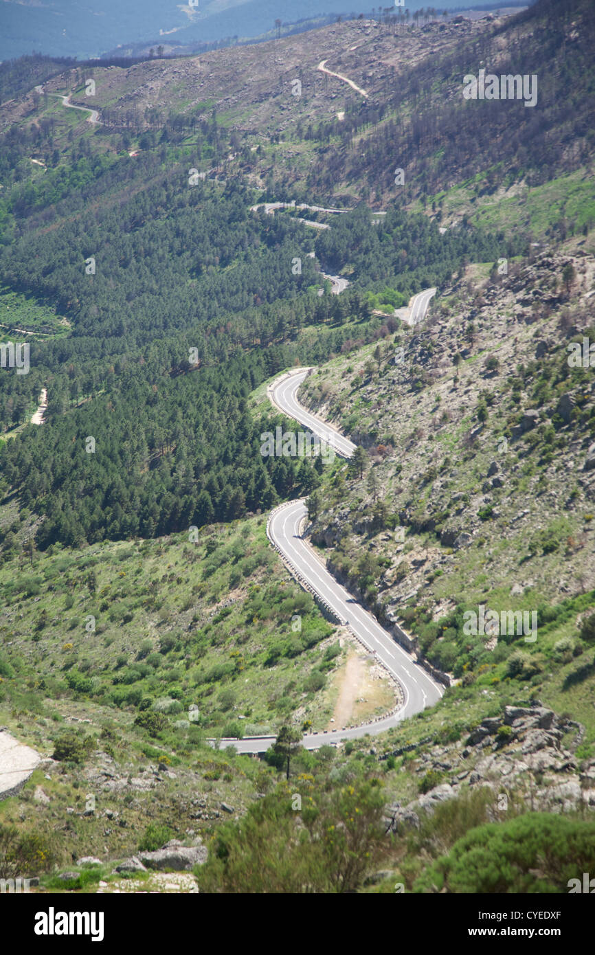 rural road at Gredos mountains in Avila Spain Stock Photo - Alamy