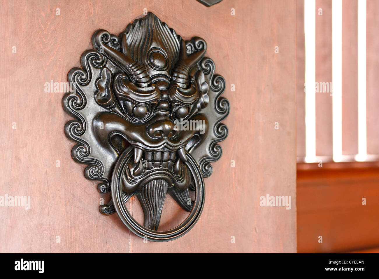 lion door lock Stock Photo Alamy