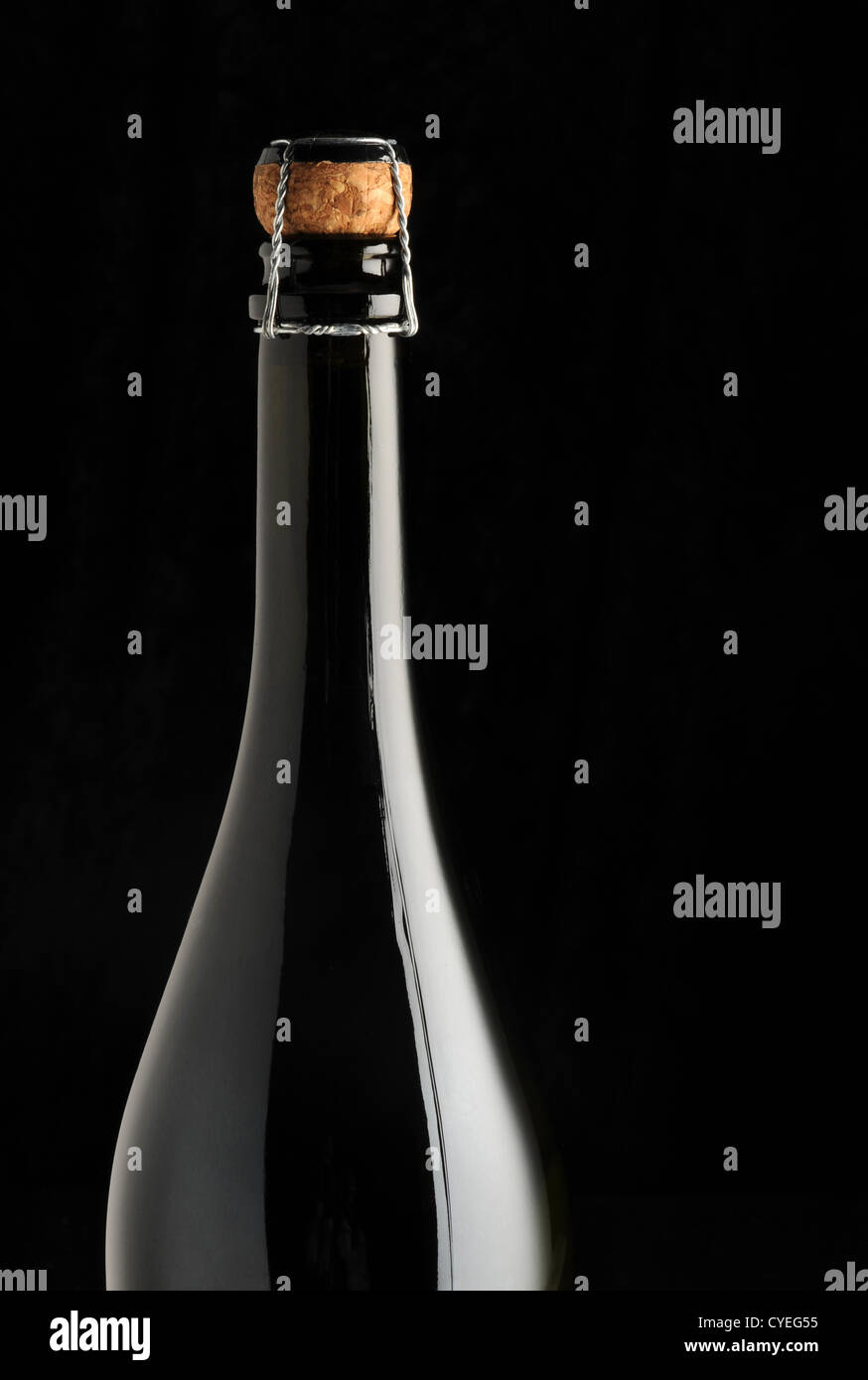 sparkling wine bottle, close up Stock Photo Alamy