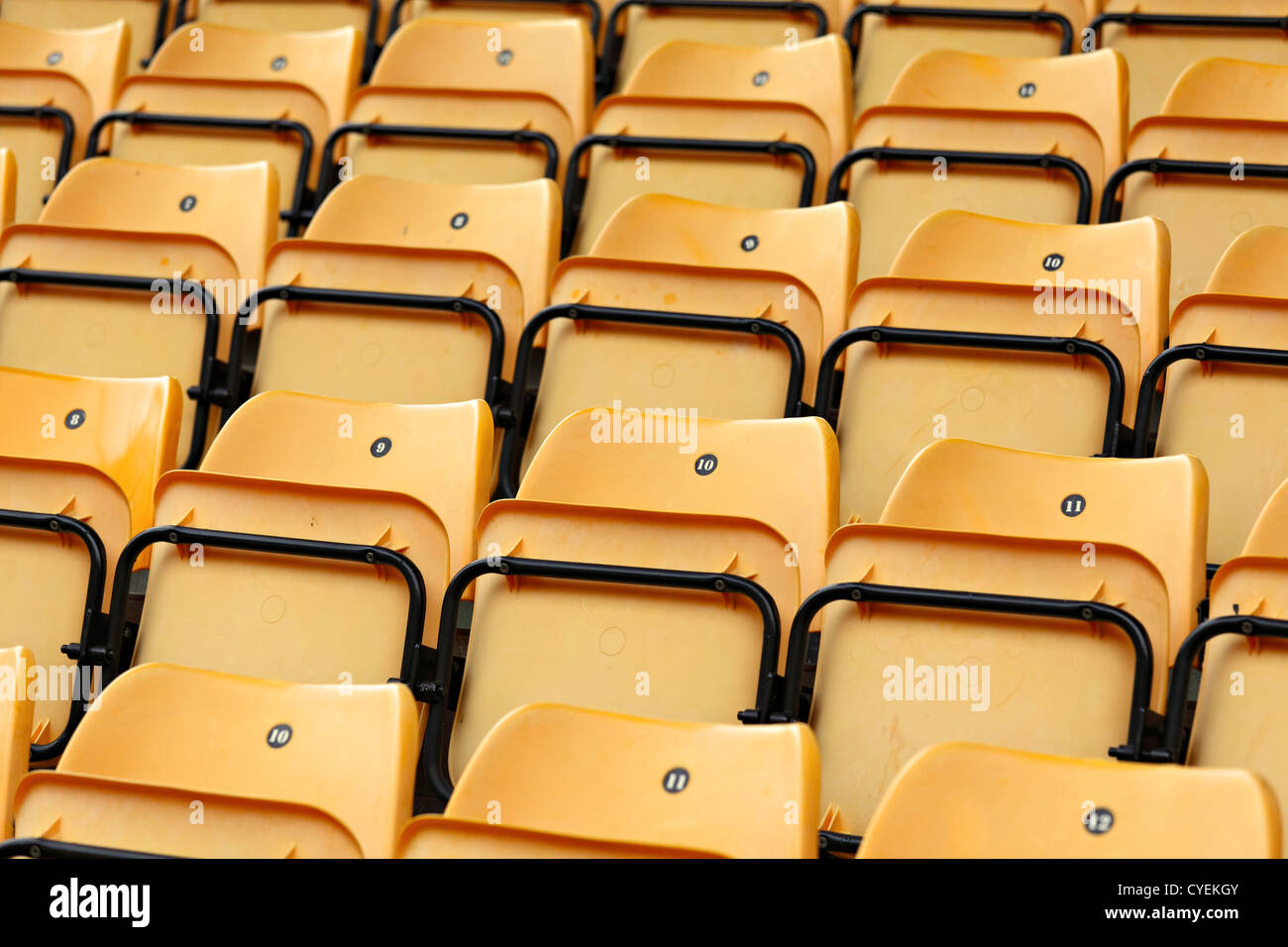 empty stadium seat Stock Photo