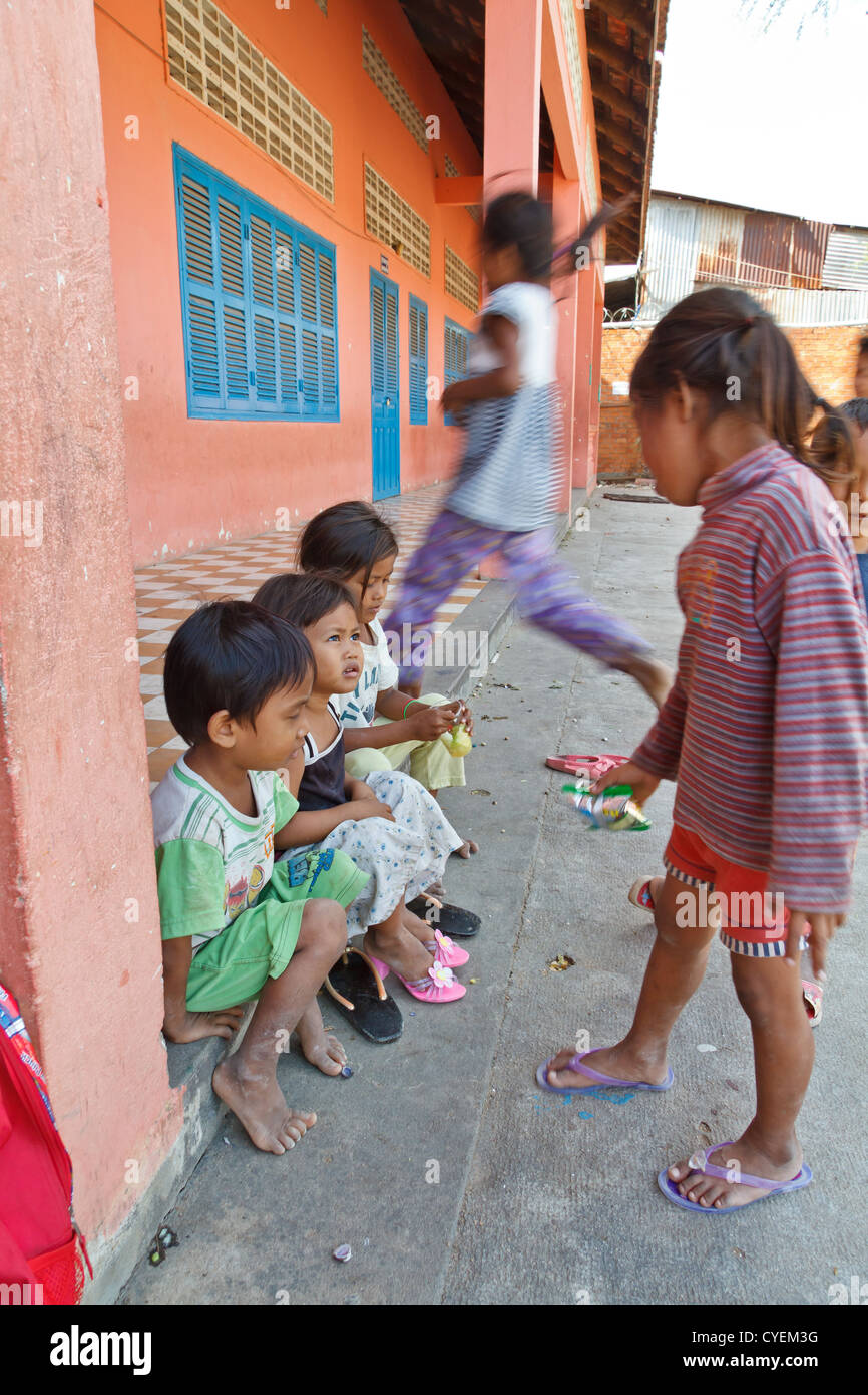Cambodia Phnom Penh Children Playing High Resolution Stock Photography ...