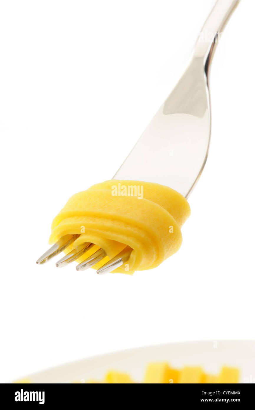 Rolled pasta on a fork hires stock photography and images Alamy