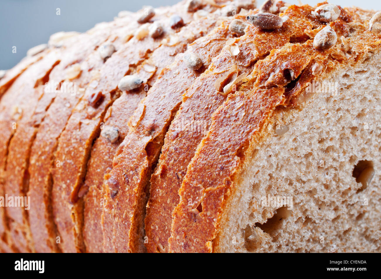 Bread from rye and wheat flour of a rough grinding close up Stock Photo