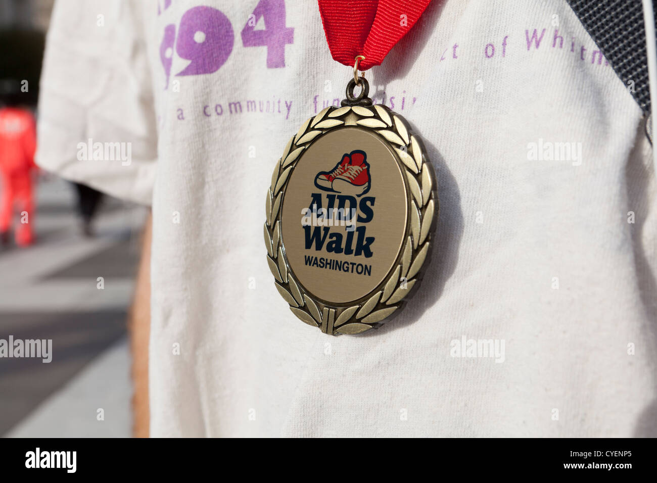 National AIDS Walk medal Stock Photo