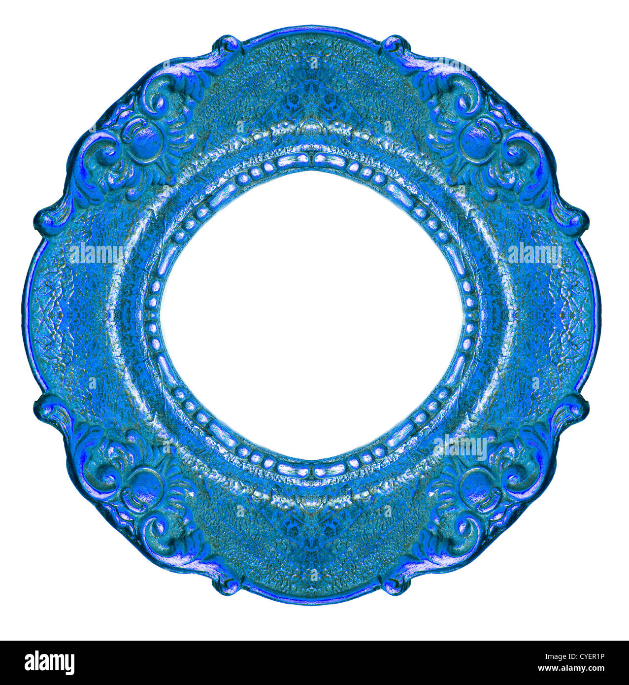 Old Picture Frame Isolated On White Background, Design Element Stock