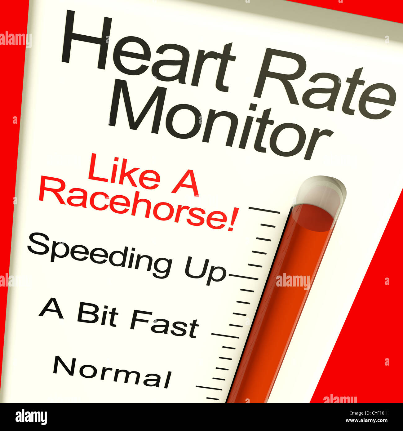 Heart Rate Monitor Very Fast Showing Quicker Beats Stock Photo