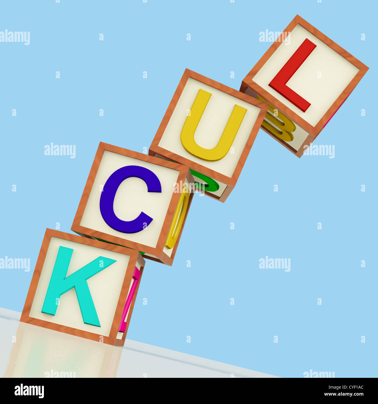 Luck Blocks Showing Chance Gambling And Risks Stock Photo