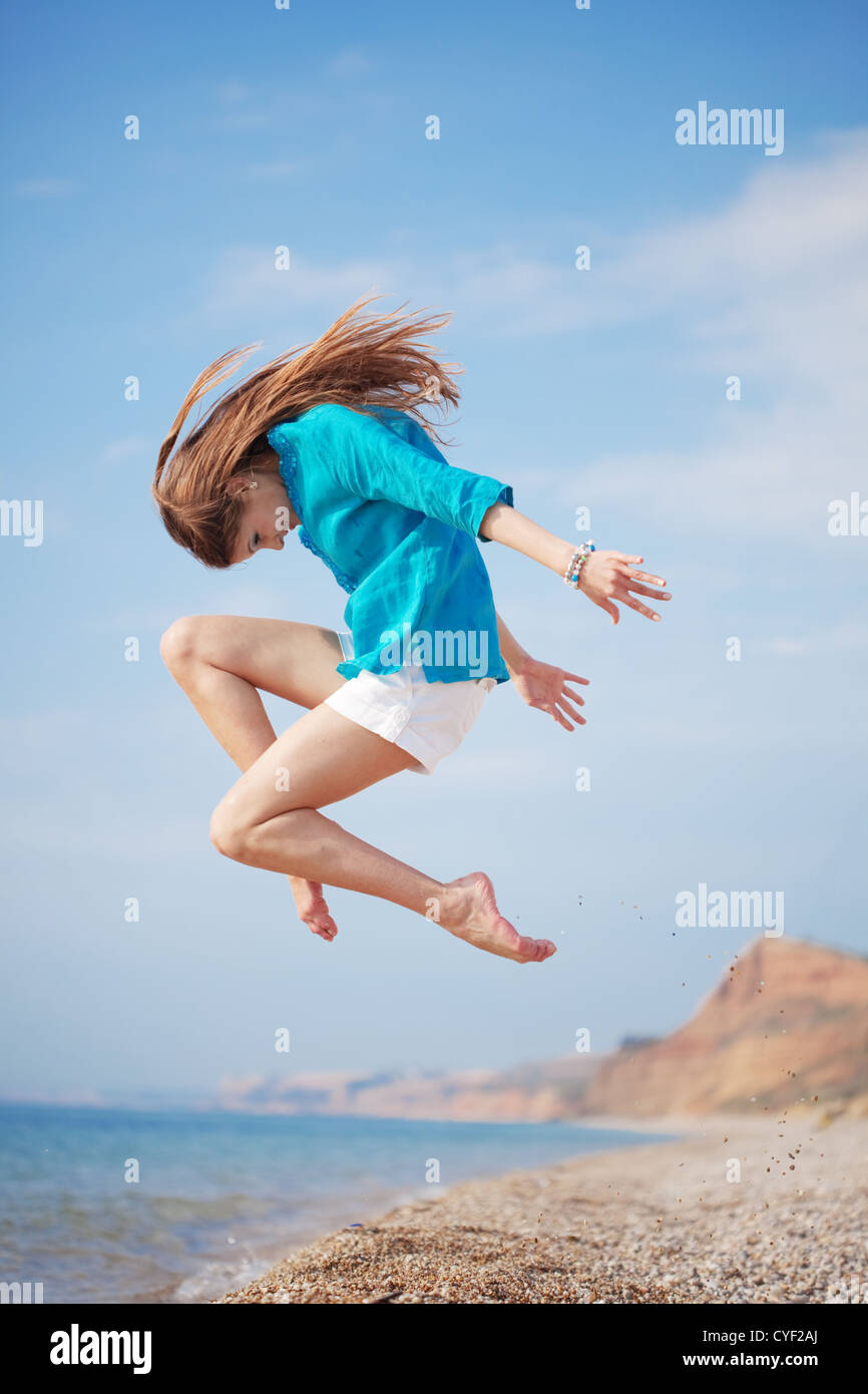 Gymnastic Girl Jumps High Resolution Stock Photography and Images - Alamy